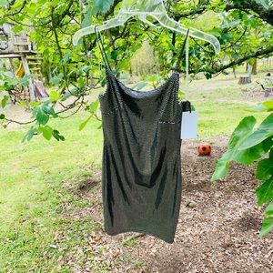 Silver and Black Minidress